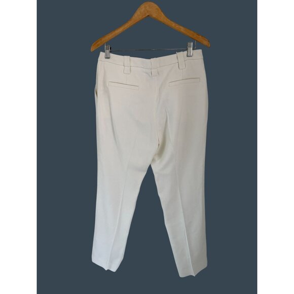 Proenza Schouler Womens Cream Trousers Size 8 Viscose Blend Tailored Fit Classic - Picture 7 of 7